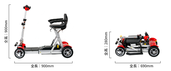折りたたみ式軽量電動車いす「JOYカート」のお求めは、江戸川区のモン 